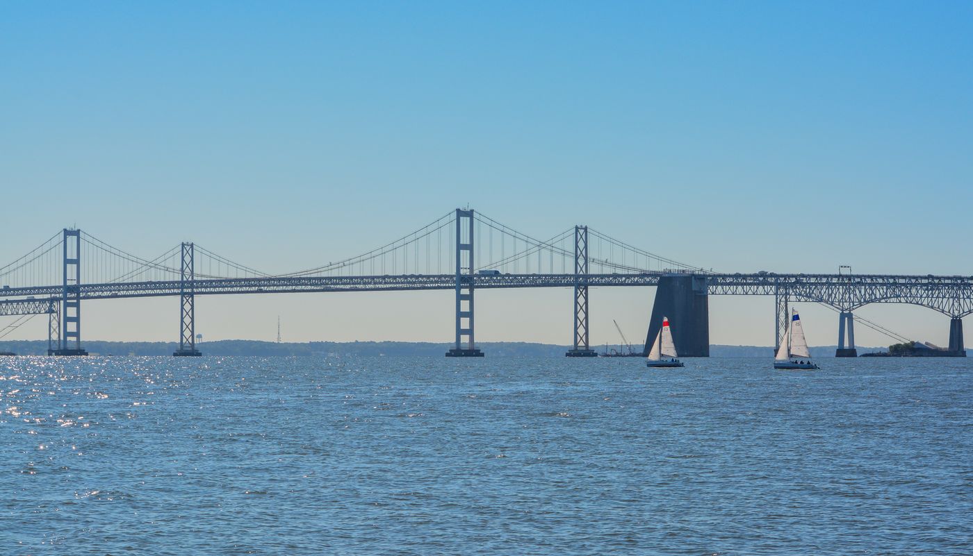 Chesapeake Bay Bridge connecting Anne Arundel County, MD
